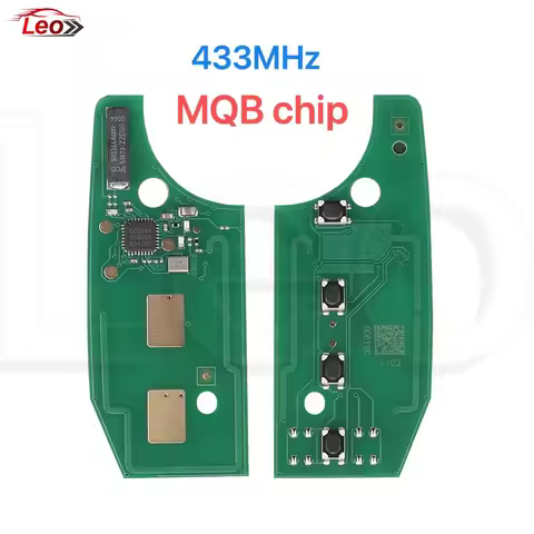 Leo FCC:2ADPXFI5AM433TX Original4A/MQB48 433MHz SIP22 Blade Car Flip Remote Key for JEEP Fiat 500X E