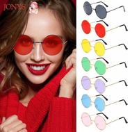 JONYS Metal Sunglasses Retro Hippie Disco Circle Glasses