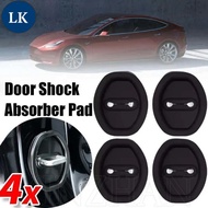 LK 1/2/4PCS Black White Car Door Lock Pad - Universal Car Lock Protector Absorber - Self-Adhesive Si