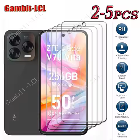 2-5PCS 9H HD Original Tempered Glass For ZTE Blade V70 Vita 6.7" NubiaV70 V70 Design Screen Protecti