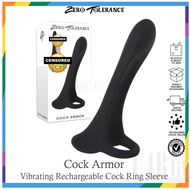 Zero Tolerance Cock Armor Vibrating Rechargeable Cock Ring Sleeve