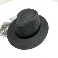 Panama Straw Hats for Women Men Summer Beach Sun Hat Wide Brim Foldable Cap UPF50+ Cowboy Fedora hat Gangster Cap