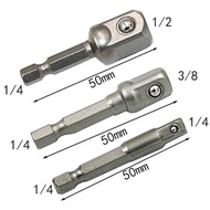 EVER 3 Pcs Drill Soet Adapter Impact Drill Extension Drill Bits Bar Soet Adapter 1/4 3/8 1/2 Size He