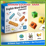 Interactive Educational Toys for Parents & Children - Wooden Spelling Table Game Learn English Words