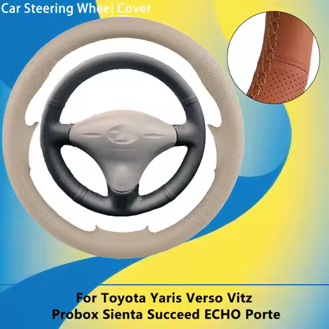 Custom Artificial Leather Car Steering Wheel Cover For Toyota Yaris Verso Vitz Probox Sienta Succeed
