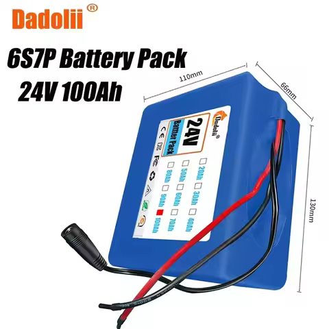 2024 100% Brand New Original Scooter Battery, 6S7P 24V 100Ah Rechargeable Lithium Battery, Customize
