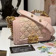 Chanel 香奈兒23開有卡mini粉色金扣限定Leboy