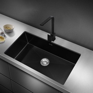 [BLK A 60×40 SG LOCAL STOCK] Black Undermount Kitchen Sink Bowl Nano Grey SUS 304 Stainless Steel Si