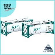 TOMIX N-gauge ISO 20ft tank container, Japan Oil Transport, green, set of 2, 3127, railroad model ac