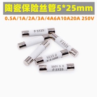 Ceramic Tube 5*25mm 100PCS 0.5A/1A/2A/3A/4A6A10A20A 250V RO55 5*20mm 6*30mm Quick Break Slow Fuse tt