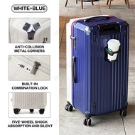 Glossy Luggage 20/26/30 Inch Luggage Bag Travel With Cup Holder 5 wheels Large Capacity Luggage Trav