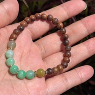 Angel's tears翠色-天然緬甸玉 果綠翡翠珠設計木珠手串手鍊