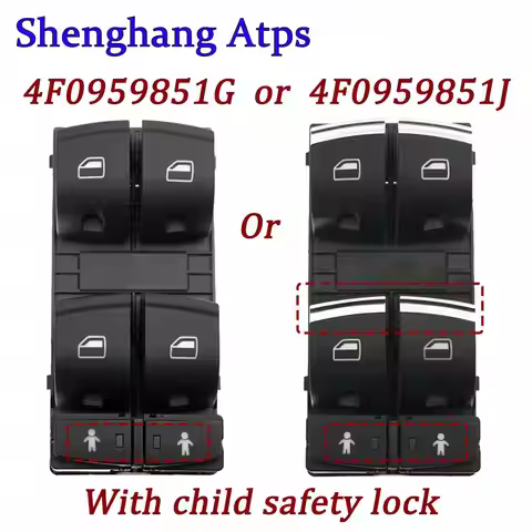 Master Window Switch Button Control With Child Safety Lock 4F0959851J 4F0 959 851 J 4F0959851G 4F0 9