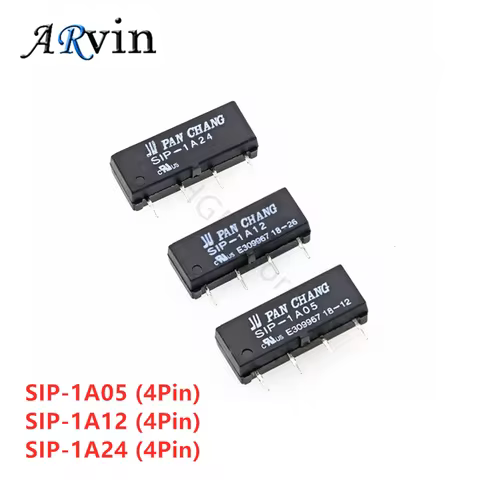 5Pcs 5V 12V 24V Reed Relay Switch Module SIP-1A05 SIP-1A12 SIP-1A24 PAN CHANG Relay 4PIN