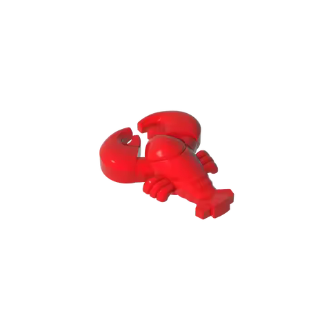 Gobricks GDS-2025 Lobster with Black Eyes Pattern compatible with lego 27152 Assembles Building Bloc