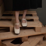 瑪莉珍鞋 芭蕾舞鞋_絲綢白 小白鞋 方頭