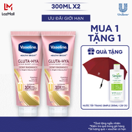 Combo 2 Sữa dưỡng thể Vaseline Gluta-Hya Serum Burst Lotion Dewy Radiance Lotion dưỡng sáng ẩm mượt