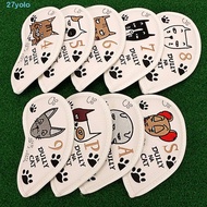 YOLO Golf Iron Headcover 4-9,P,S,A Durable 9pcs/set Protector Case Golf Iron Covers Set Protective C