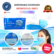 DISPOSABLE FACEMASK Indoplas, OREX 3-PLY- 50pcs (FDA APPROVED)