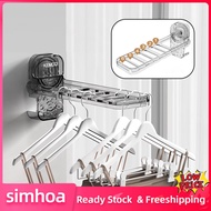 simhoa Clothes Drying Rack, Clothing Hanger Folding Wall Mount Suction Cup Clothes Hanger Drying Org