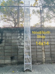 บันไดสไลด์ 14x14ฟุต (26ขั้น) พาด-เลื่อน 2 ตอน Newcon เลื่อนสุดยาว 7.80 ม. หน้ากว้าง 38 cm. หนา 2 มม. น้ำหนัก 20.20 กิโล รับนน.ได้ถึง 150 กก. (ส่งฟรี)