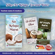 Coconut Water drink stickers / cromo Coconut Water / drink packaging / bottle packaging