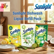 (JYSHOP4U) 🍋 Sunlight Dishwash Liquid Refill 700ml | Lime / Lemon / Nature Pencuci Pinggan | 清香去油洗碗液