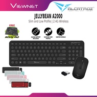ALCATROZ JELLYBEAN A2000 2.4G WIRELESS KEYBOARD & MOUSE COMBO UV COATED KEYPADS FOR DESKTOP PC