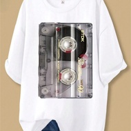 220g Heavyweight Pure Cotton Retro Cassette Tape Tee - Vintage TDK Cassette Print