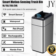 Rubbish Bin Automatic Smart Motion Sensor Dustbin With Lid Stainless Steel Rubbish Bin For Kitchen 9