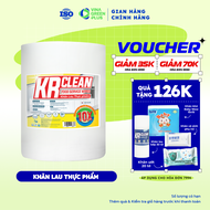 Cuộn Khăn giấy lau thực phẩm Krclean 20x22cm 470 tờ siêu dai thấm hút nước giấy thấm thịt cá giấy gó