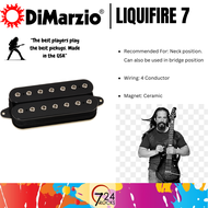 DiMarzio pickups DiMarzio DP707BK Liquifire 7 String Pickup DiMarzio John Petrucci Guitar Pickup DP7