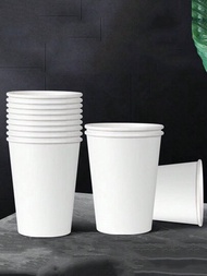50入組白色紙杯，飲料杯，咖啡杯，奶茶杯紙杯，雙層保溫咖啡杯