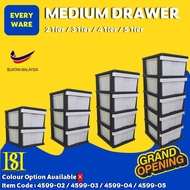 【B&B】4599-02BK / 4599-03BK / 4599-04BK / 4599-05BK 2 Tier - 5 Tier Plain Series Black Frame Medium D