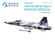 1/32~Quinta Studio已上色立體儀表貼紙~美國F-5E/RF-5E戰鬥機的座艙各處細節