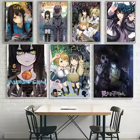 Mieruko Chan Poster HD Waterproof Self-Adhesive Wall Art with Multi-Scene Compatibility