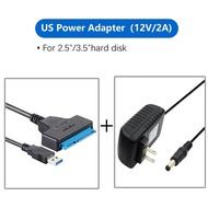 USB 3.0ไปยังตัวแปลงสัญญาณsata สายสายเคเบิลอะแดปเตอร์ฮาร์ดไดรฟ์เสริม SATA III สำหรับ2.5 "SSD HDD