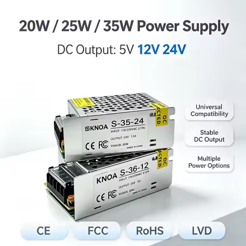 Switching Power Supply 5V 12V 24V 20W 25W 35W AC 100-240V DC 5V 12V 24V Power Supply 2A3A4A5A 7A Vol