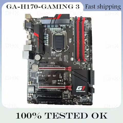H170 64GB Mainboard For GA-H170-GAMING 3 Motherboard HDMI M.2 USB3.0 USB2.0 LGA 1151 DDR4 ATX 100% T