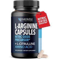 L-Arginine Capsules with L-Citrulline - Nitric Oxide Supplement - L Arginine and L Citrulline Blend 