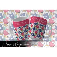 Personalized Nurse Appreciation Mug VERSION 2 | Cute Medical Icons Personalized Nurse Mug