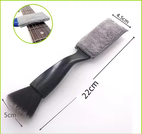 1PCS Double-Headed Guitar Cleaning Brush - Dust Brush for Guitar Care String & Fretboard Musical Ins