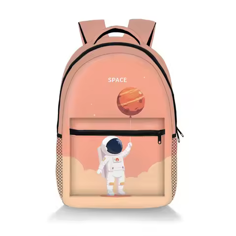 Backpacks 3D Astronauts Cartoon Popular Funny Astronauts student Bookbag Notebook Backpacks 3D Print