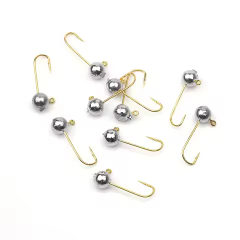 10pcs/lot Micro Jig Head Fishing Hook 1g-5g Ice Fishing Hook Mini Crank Jig Fishhook Soft Lure Fishi