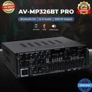 Sunbuck Audio Amplifier Bluetooth HiFi USB Adjustable USB MP3 FM 1000W - AV-MP326BT PRO