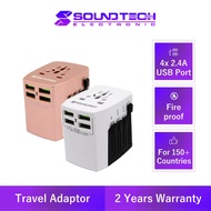 Soundteoh Universal Adaptor With Smart 5.0A USB Charger TA-631 | Travel Adaptor | Adapter | Adaptor 