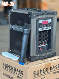 ลำโพงบลูทูธ ลำโพงรุ่น MN-35 MN-36 MN-37 ลำโพงไม้เคลื่อนที่มีล้อลาก เสียงดังกระหึ่ม เบสหนัก แถมไมค์