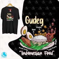 KATUN INDOESIA FOOD Distro T-Shirt, Cool Jogja Special FOOD, 30S Combed Cotton, Gudeg