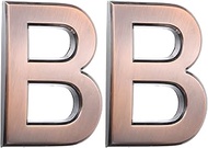 QUARKZMAN Pack of 2 2 76 Inch House Letters Self-Adhesive Mailbox Door Letters Stickers Galvanised S