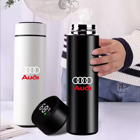 2025 Hot Portable Car Thermos Cup Intelligent Stainless Steel Flask Temperature For Audi Sline A1 A2